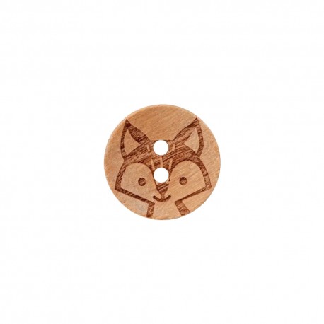 Holzknopf Fuchs 2-Loch 15 mm - Prym