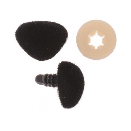 Nase Samt schwarz 12mm - Glorex