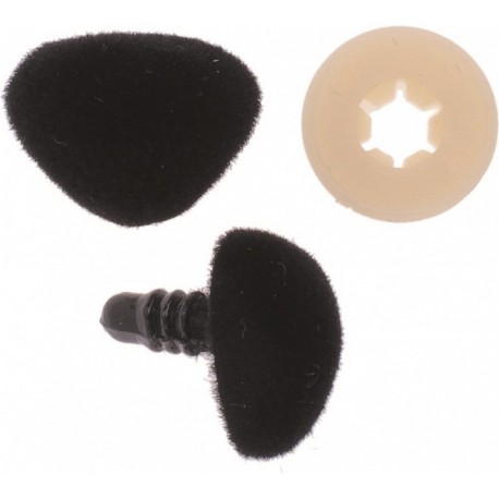 Nase Samt schwarz 15mm - Glorex