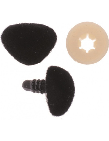 Nase Samt schwarz 15mm - Glorex