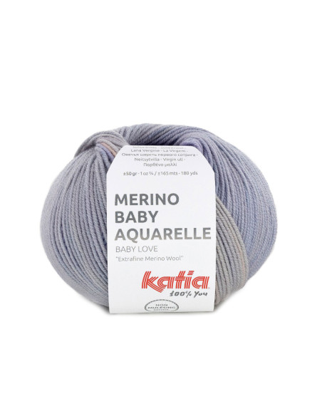 Merino Baby Aquarelle - Katia 358 - ros/lila