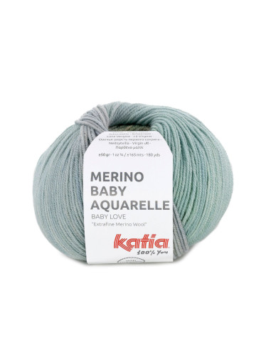 Merino Baby Aquarelle - Katia 359 - grün/camel