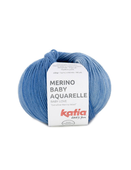Merino Baby Aquarelle - Katia 360 - blau/blassbraun/hellhimmelblau