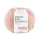 Merino Baby Aquarelle - Katia 357 - beige/hellhimmelblau/ros