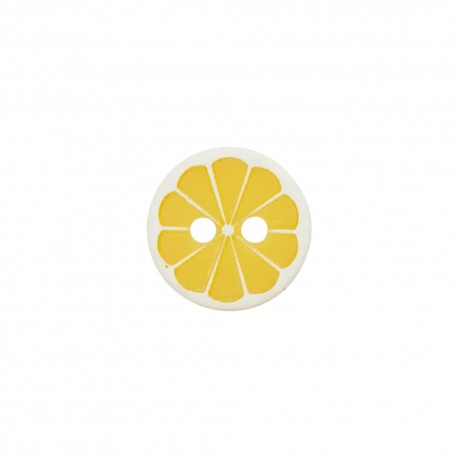 Polyesterknopf 2-Loch Citrus 11 mm gelb - Union Knopf