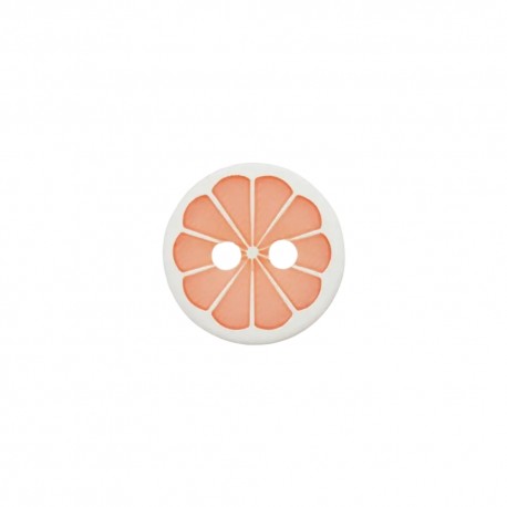 Polyesterknopf 2-Loch Citrus 11 mm rosa - Union Knopf