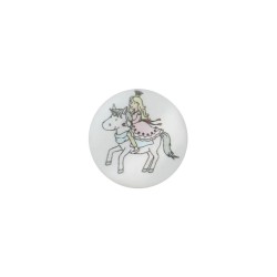 Polyesterknopf mit  Öse Prinzessin Anneli 18 mm