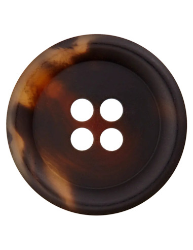 Modeknopf 4-Loch dunkelbraun 28 mm - Prym