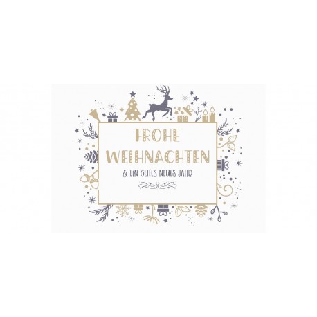 Gutschein - Frohe Weihnachten weiss CHF 50