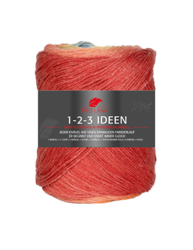 1-2-3 Ideen - Pro Lana 18 - orange/jeans
