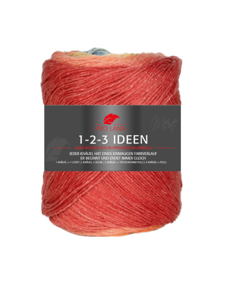 1-2-3 Ideen - Pro Lana 18 - orange/jeans