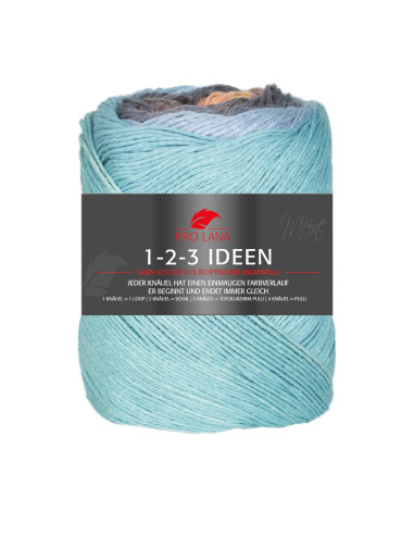 1-2-3 Ideen - Pro Lana 21 - hellblau/gelb