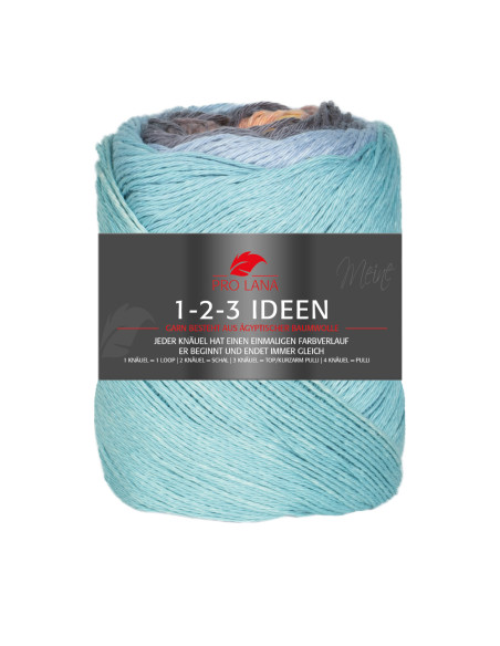 1-2-3 Ideen - Pro Lana 21 - hellblau/gelb