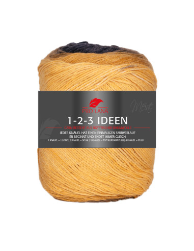 1-2-3 Ideen - Pro Lana 22 - gelb/blau