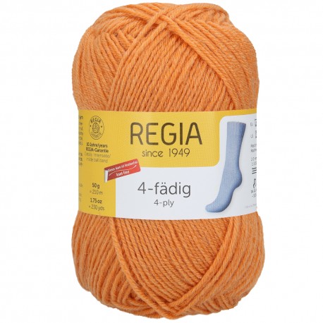 4 fädig 50g Uni - Regia 01054 - kürbis