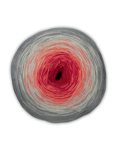 Woolly Hugs - BOBBEL Cotton 65 - grau/koralle/rot