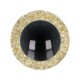 Glitter Tieraugen zweifarbig 8mm 2Stk. - Opry gold