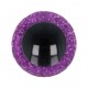 Glitter Tieraugen zweifarbig 10mm 2Stk - Opry lila