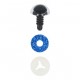 Glitter Tieraugen zweifarbig 10mm 2Stk - Opry blau