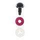 Glitter Tieraugen zweifarbig 10mm 2Stk - Opry pink