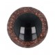 Glitter Tieraugen zweifarbig 10mm 2Stk - Opry braun