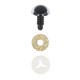 Glitter Tieraugen zweifarbig 18mm 2Stk.- Opry gold