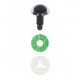 Glitter Tieraugen zweifarbig 18mm 2Stk.- Opry grün