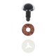 Glitter Tieraugen zweifarbig 18mm 2Stk.- Opry braun