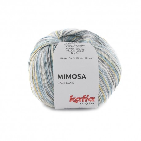 Mimosa - Katia 302 - gelb/grau/blau
