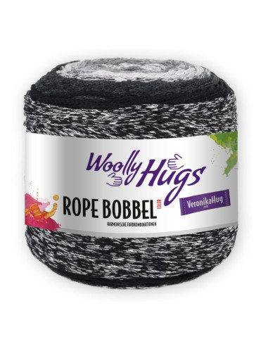 ROPE BOBBEL - Woolly Hugs 103 - grau/schwarz