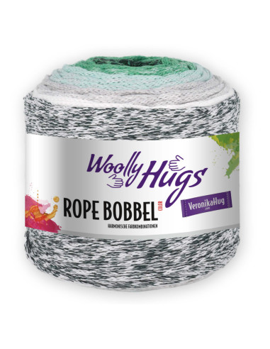 ROPE BOBBEL - Woolly Hugs 105 - weiss/mint