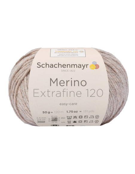 Merino Extrafine 120 - Schachenmayr 00104 - sand meliert
