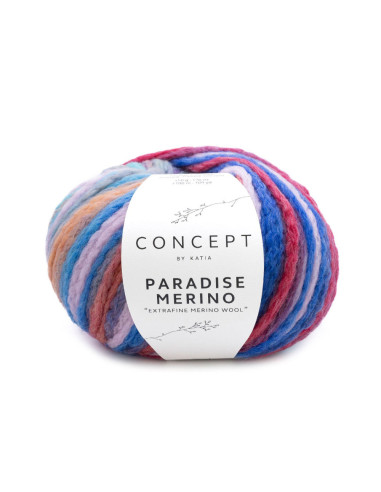 Paradise Merino - Katia 501 - rot/blau/mint