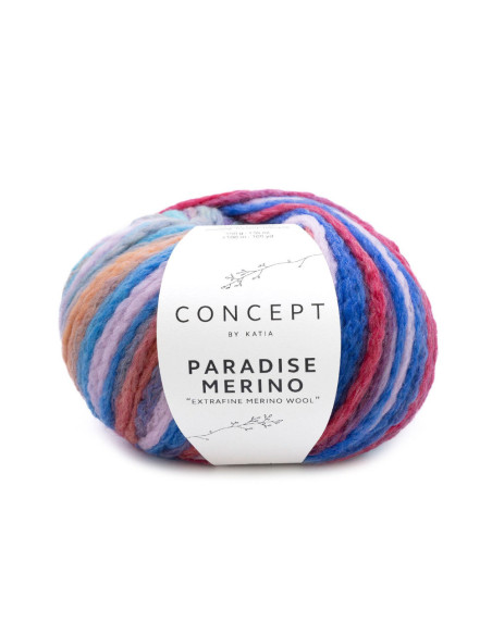 Paradise Merino - Katia 501 - rot/blau/mint