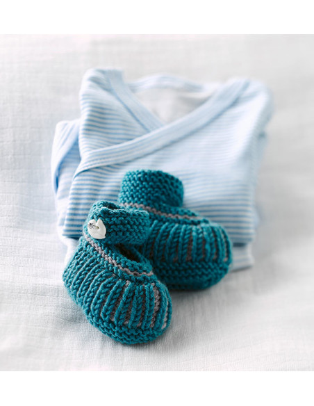 Baby-Schühchen stricken - Topp