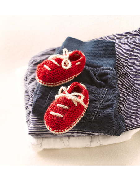 Baby-Schühchen stricken - Topp