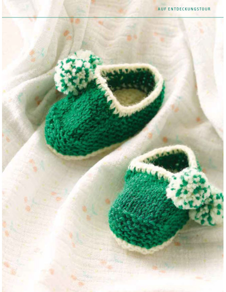 Baby-Schühchen stricken - Topp