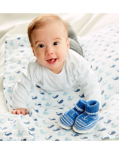 Baby-Schühchen stricken - Topp