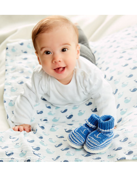 Baby-Schühchen stricken - Topp