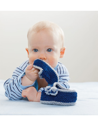 Baby-Schühchen stricken - Topp