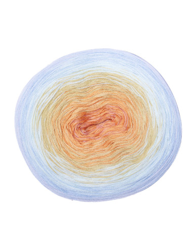 Bobbel Cotton XXL - Woolly Hugs 613 - mandarin/hellblau/flieder