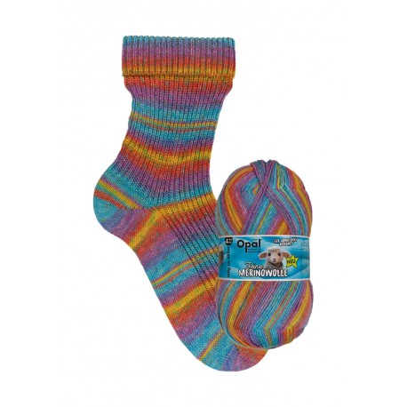 Feine Merinowolle 4 fädig - Opal 11550 - flauschig