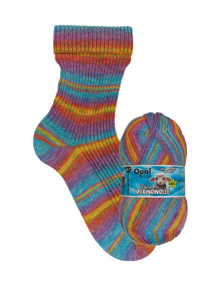 Feine Merinowolle 4 fädig - Opal 11550 - flauschig