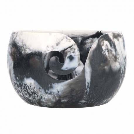 Yarn Bowl marmoriert schwarz-weiss 15x9cm  - Scheepjes