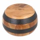 Garnschale Teakholz-Rosenholz-Leder 15x9cm  - Scheepjes