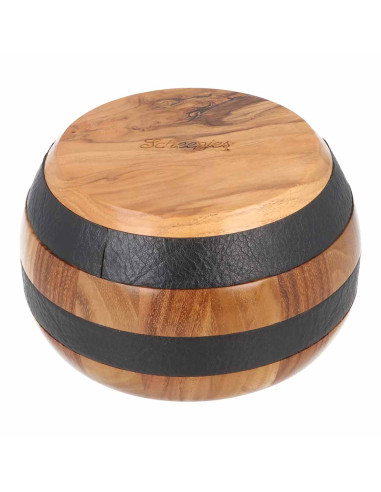 Garnschale Teakholz-Rosenholz-Leder 15x9cm  - Scheepjes