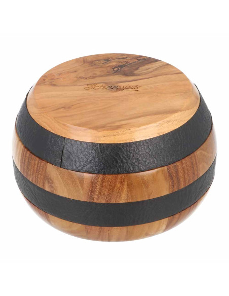 Garnschale Teakholz-Rosenholz-Leder 15x9cm  - Scheepjes