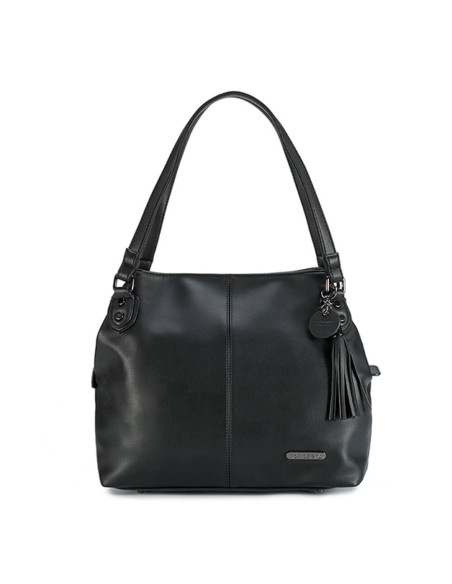 Schultertasche schwarz - Della Q Namaste