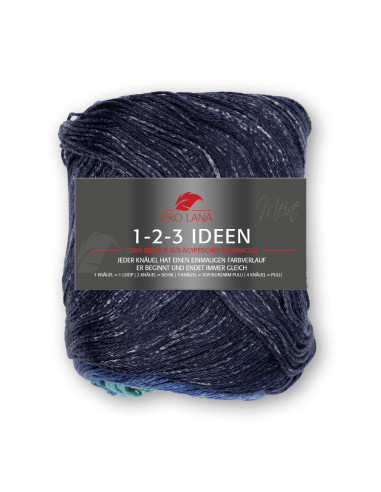 1-2-3 Ideen - Pro Lana 30 - türkis/dunkelblau