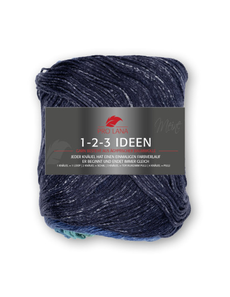 1-2-3 Ideen - Pro Lana 30 - türkis/dunkelblau